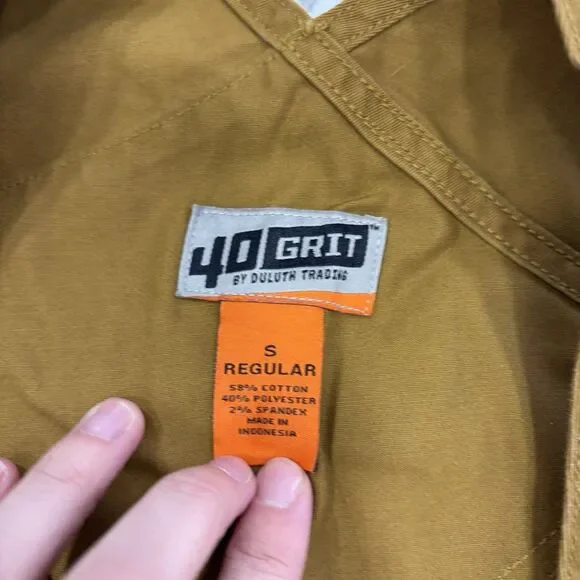 Duluth Trading Overalls Womens Size Small Bronze 40 Grit Flex Twill Bib Outdoors - Picture 5 of 7